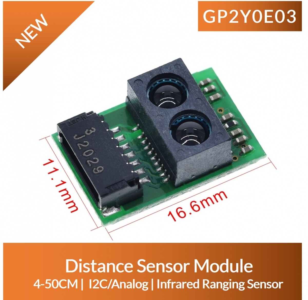 GP2Y0E03 Distance Sensor For Arduino | Code | Review | Price ...
