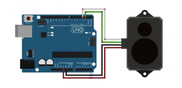 TF02 lidar arduino connection